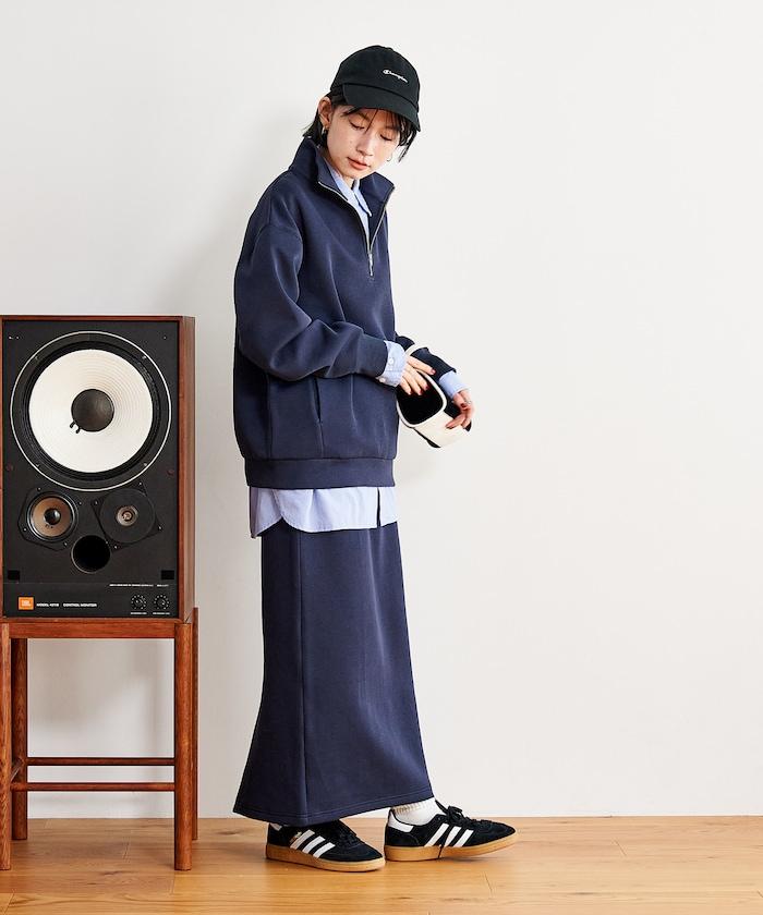 【套裝商品】粘合半拉鍊裙套裝