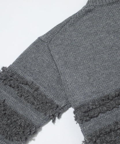 F/CE. DUAL TEXTURE SHIFTED LINES 針織衫