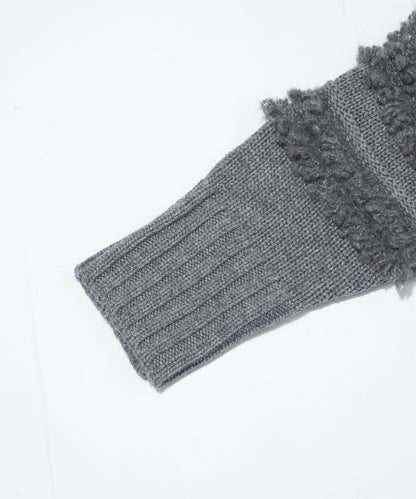 F/CE. DUAL TEXTURE SHIFTED LINES 針織衫