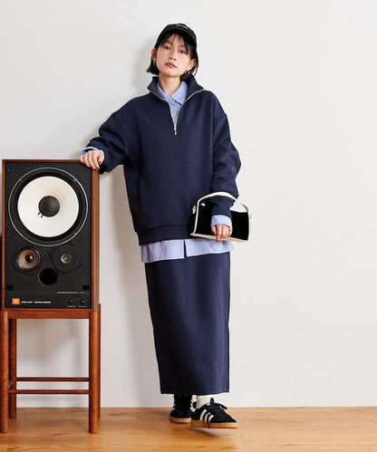 【套裝商品】粘合半拉鍊裙套裝