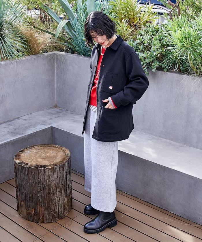 【套裝商品】粘合半拉鍊裙套裝