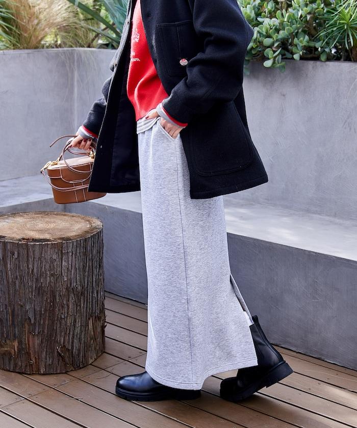 【套裝商品】粘合半拉鍊裙套裝