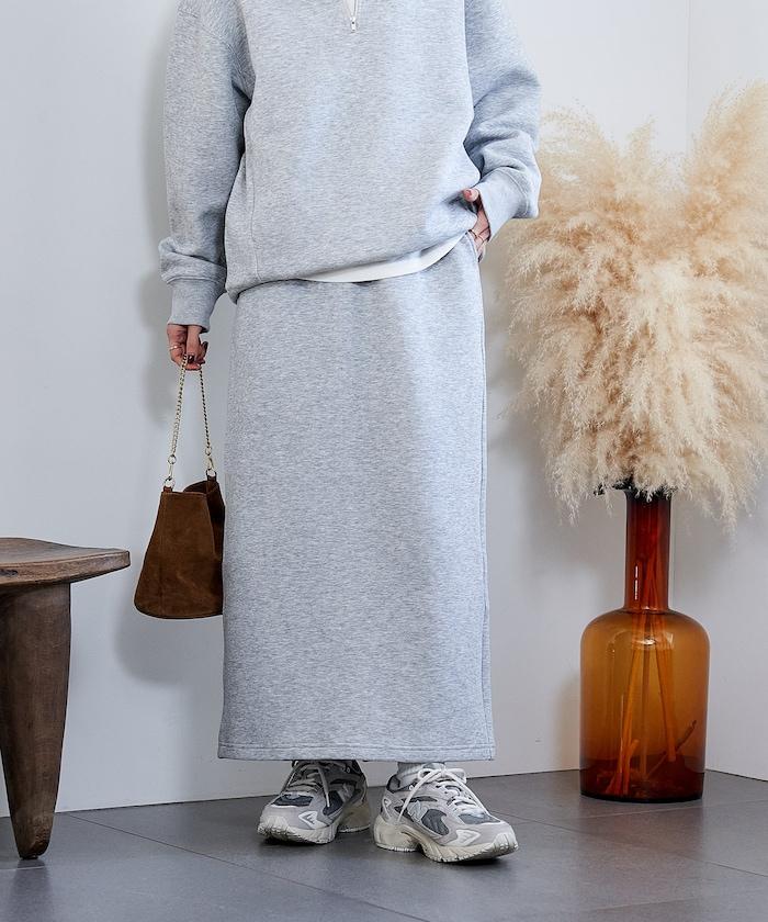 【套裝商品】粘合半拉鍊裙套裝