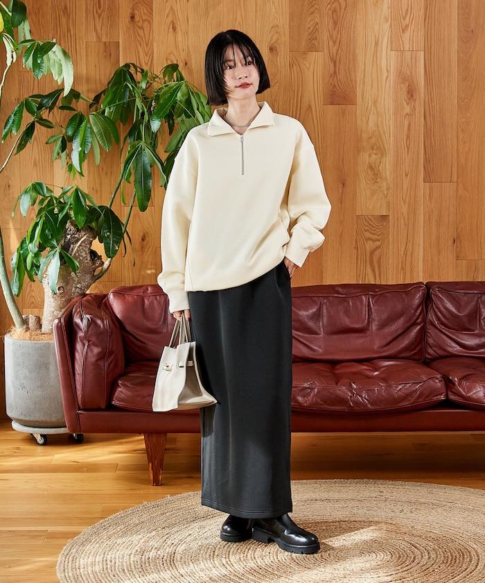 【套裝商品】粘合半拉鍊裙套裝