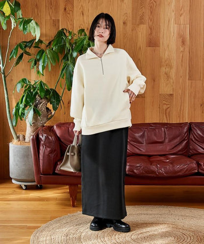 【套裝商品】粘合半拉鍊裙套裝