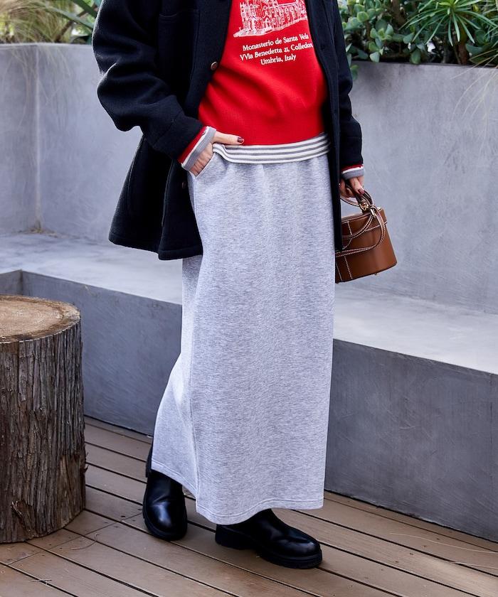 【套裝商品】粘合半拉鍊裙套裝