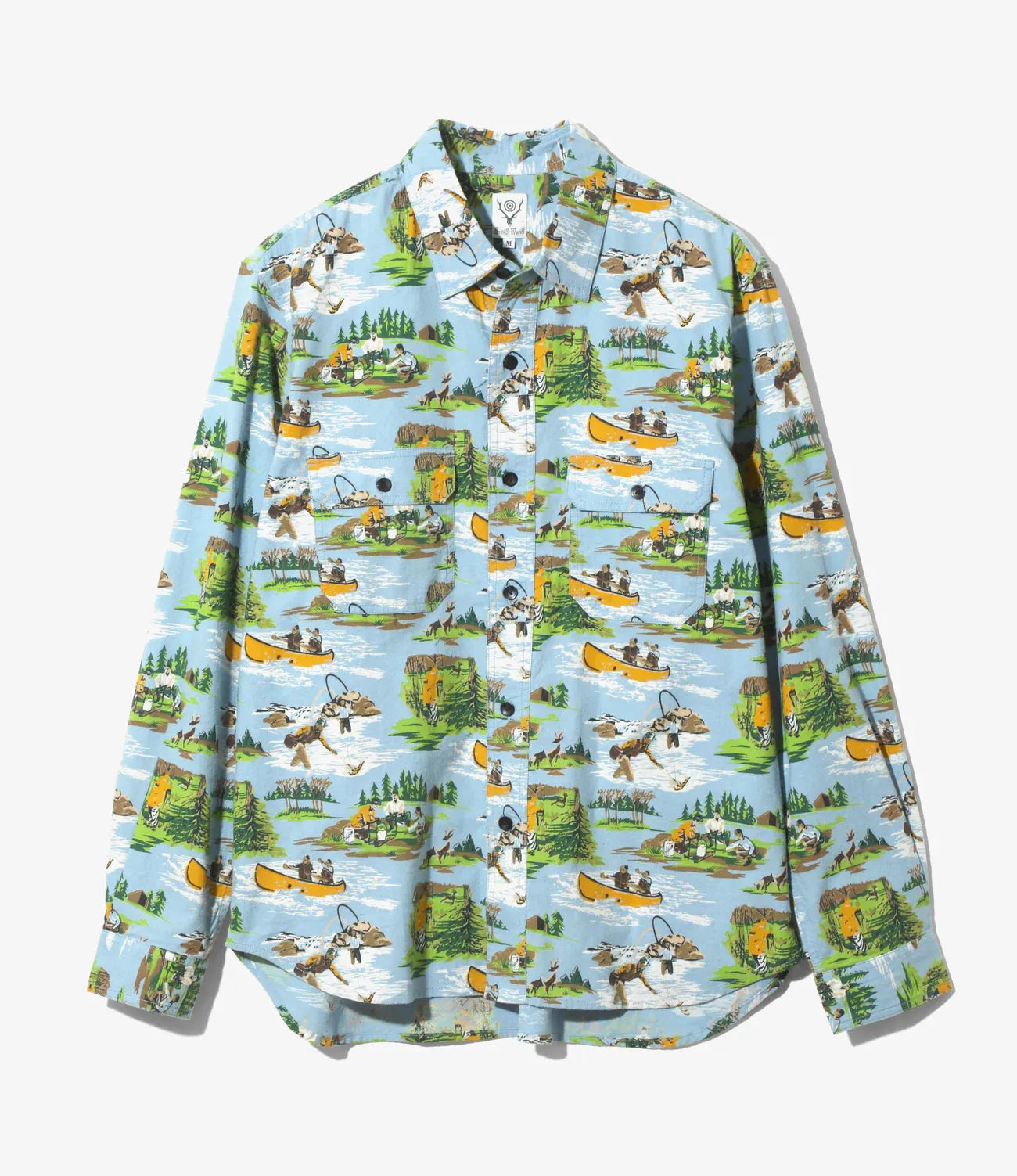 South2west8 印花法蘭絨工裝襯衫