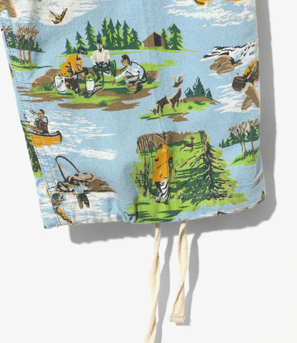 South2west8 String Cuff 彈力收口 氣球褲 法蘭絨印花 褲子