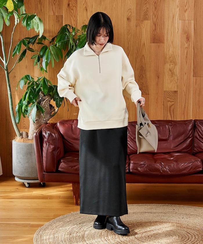 【套裝商品】粘合半拉鍊裙套裝