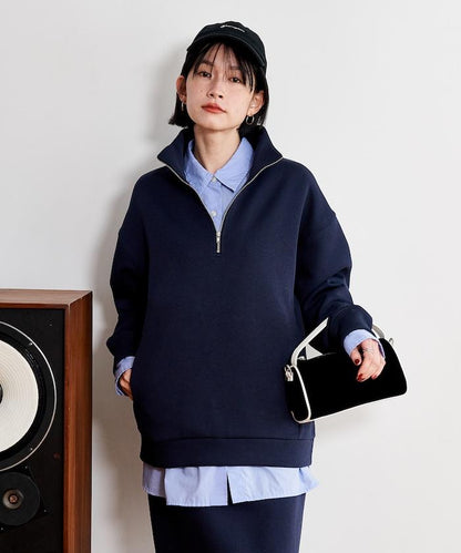 【套裝商品】粘合半拉鍊裙套裝