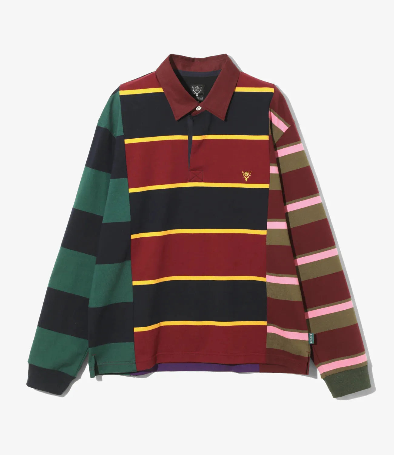 South2west8 拼色設計 棉質平紋布 Rugger Shirt 襯衫 Crazy Pattern A款