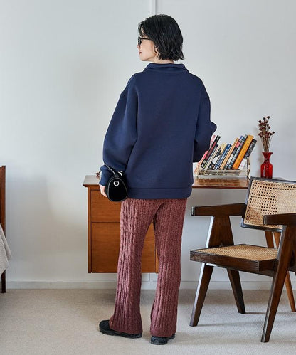 絨線編織針織長褲