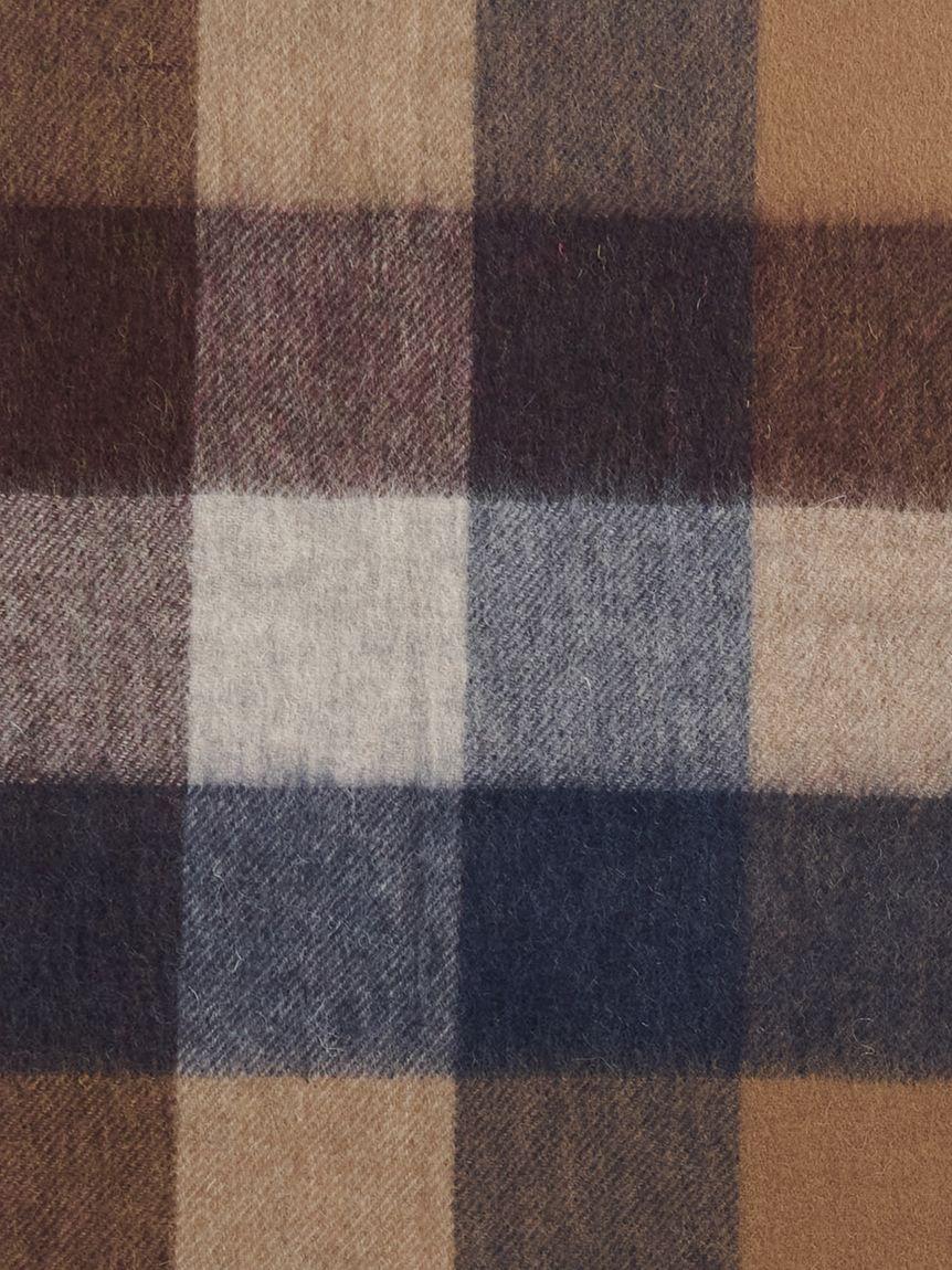 Barbour 羊毛格紋圍巾