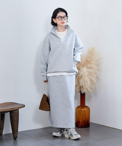 【套裝商品】粘合半拉鍊裙套裝