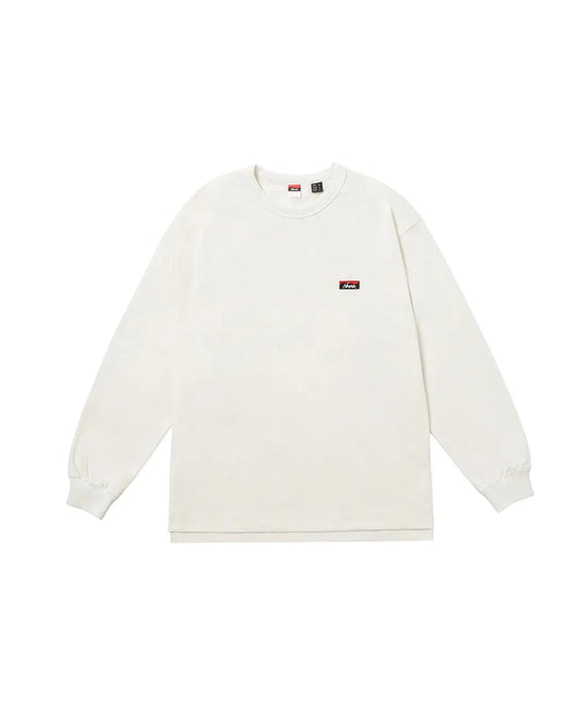 NANGA ECO HYBRID BOX LOGO 刺繡 長袖T恤（男女同款）