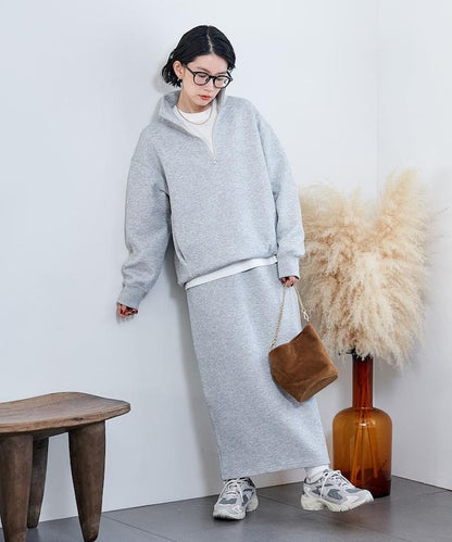 【套裝商品】粘合半拉鍊裙套裝