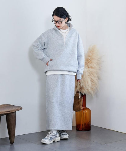 【套裝商品】粘合半拉鍊裙套裝