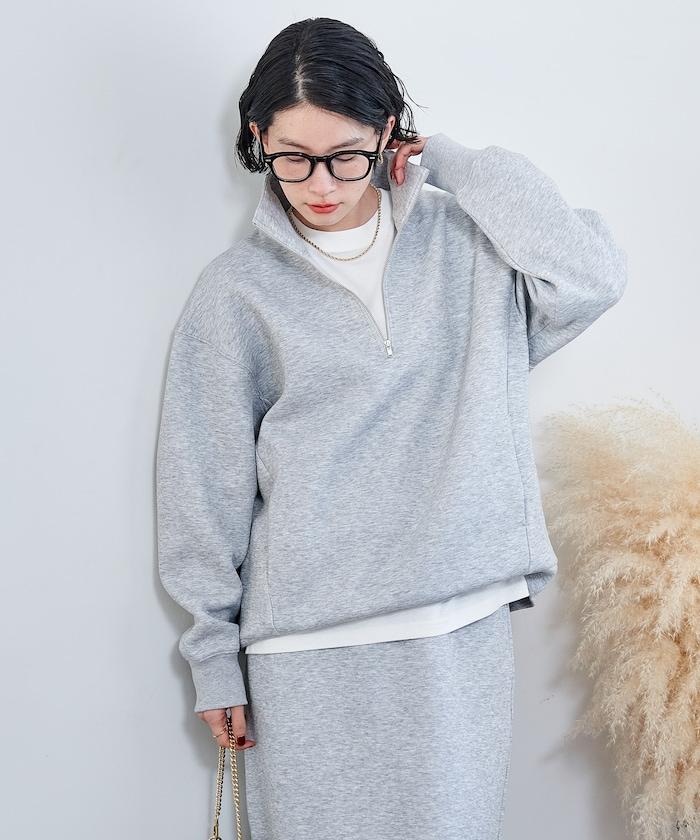 【套裝商品】粘合半拉鍊裙套裝