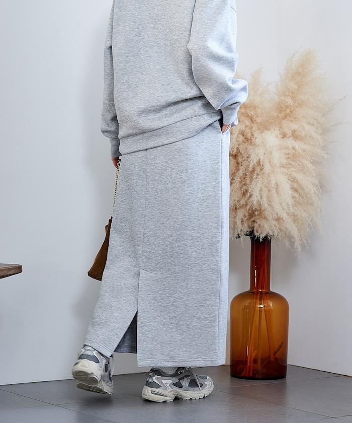 【套裝商品】粘合半拉鍊裙套裝