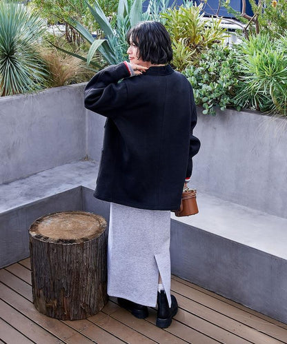 【套裝商品】粘合半拉鍊裙套裝