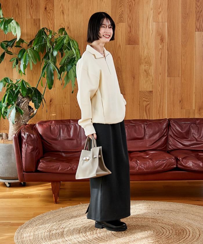 【套裝商品】粘合半拉鍊裙套裝