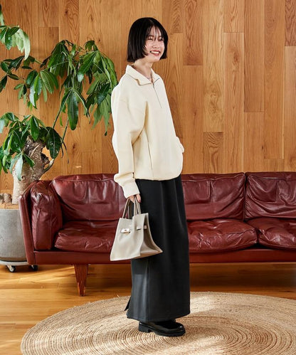 【套裝商品】粘合半拉鍊裙套裝