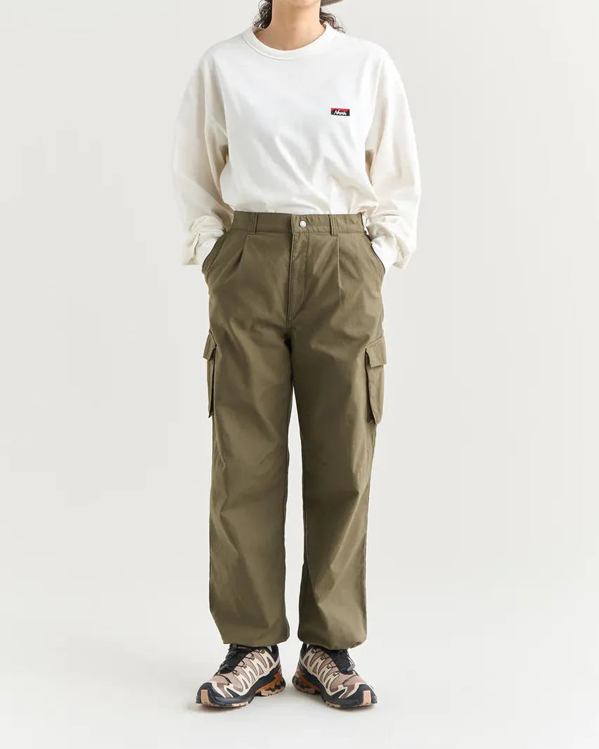 NANGA ECO HYBRID BOX LOGO 刺繡 長袖T恤（男女同款）