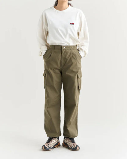 NANGA ECO HYBRID BOX LOGO 刺繡 長袖T恤（男女同款）