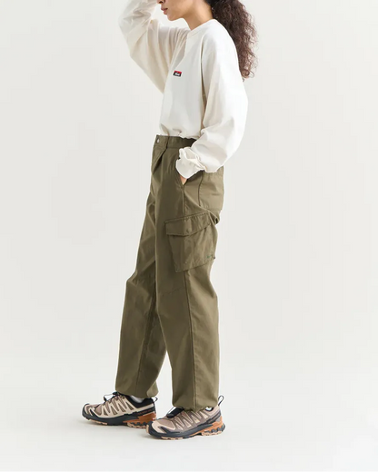 NANGA ECO HYBRID BOX LOGO 刺繡 長袖T恤（男女同款）