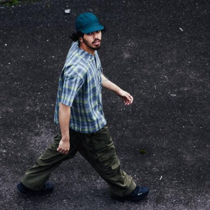 and wander dry check open SS shirt 短袖開襟襯衫