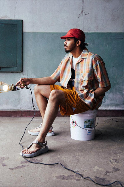 and wander dry check open SS shirt 短袖開襟襯衫