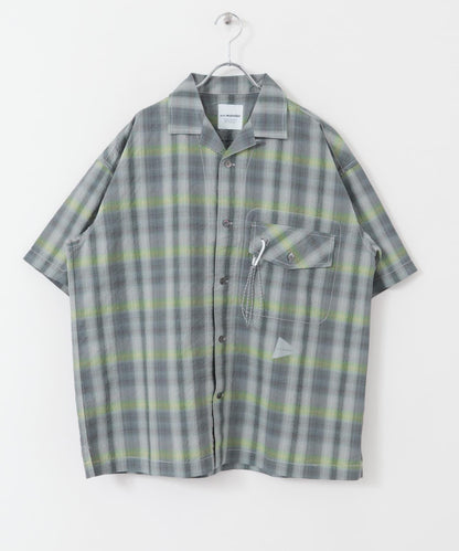 and wander dry check open SS shirt 短袖開襟襯衫