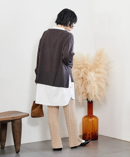 絨線編織針織長褲