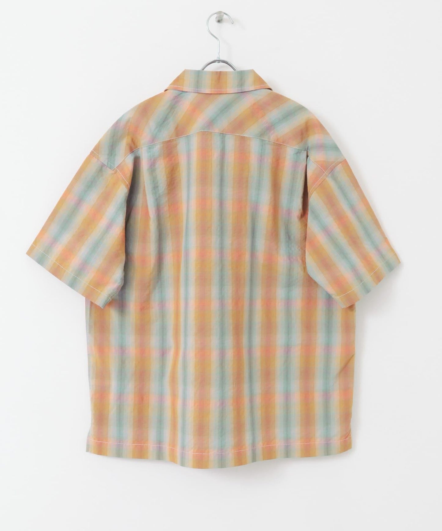 and wander dry check open SS shirt 短袖開襟襯衫