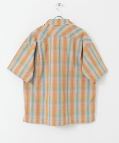 and wander dry check open SS shirt 短袖開襟襯衫