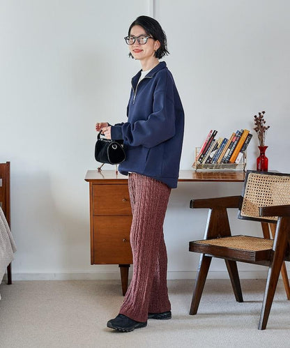 絨線編織針織長褲