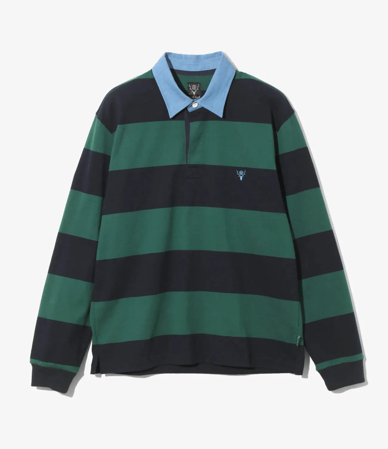 South2west8 Rugger Shirt 棉質Plainstitch長袖襯衫