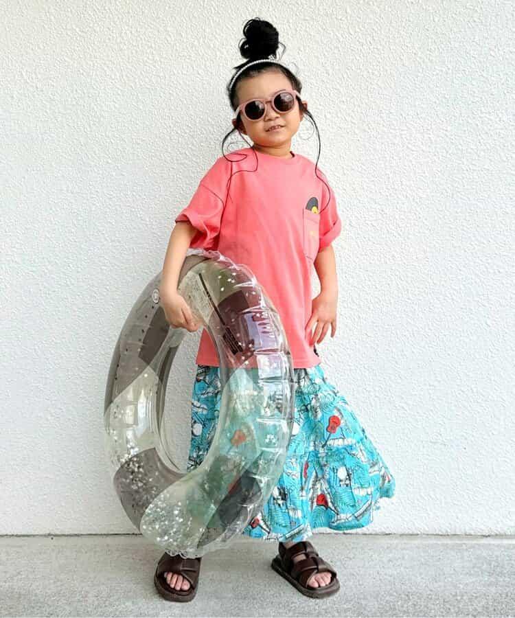 透明格紋亮片泳圈_浮圈