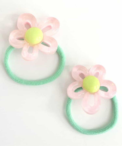 透明花朵發繩2個裝