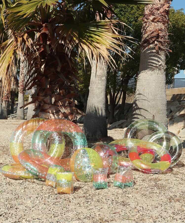 透明沙灘球（亮片）