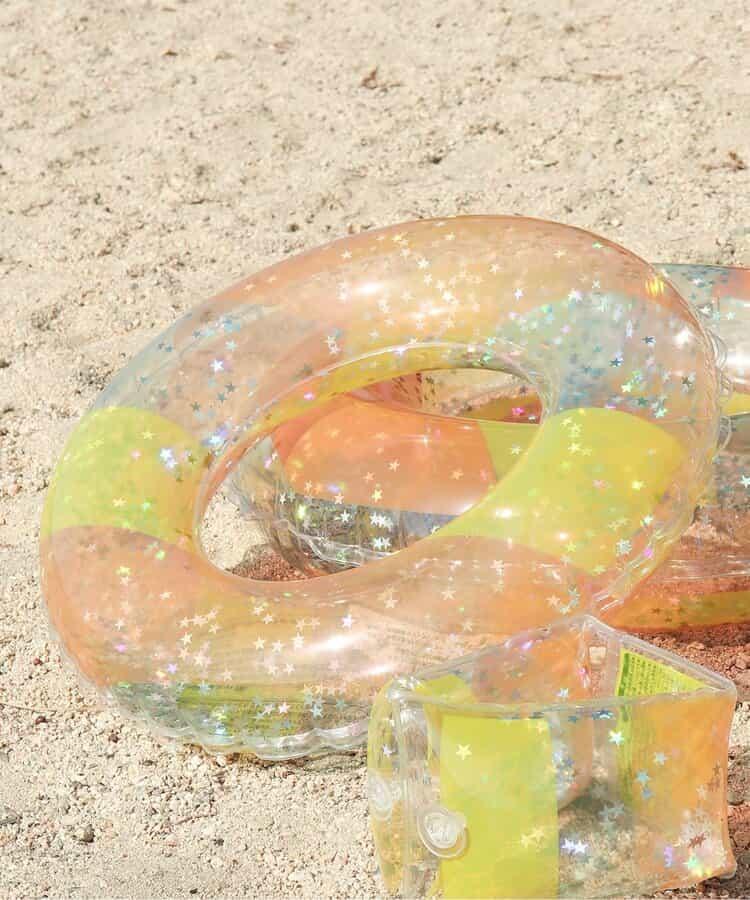 透明格紋亮片泳圈_浮圈