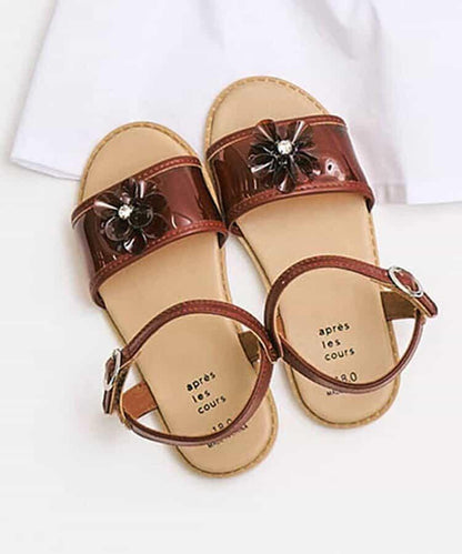 透明花朵裝飾涼鞋