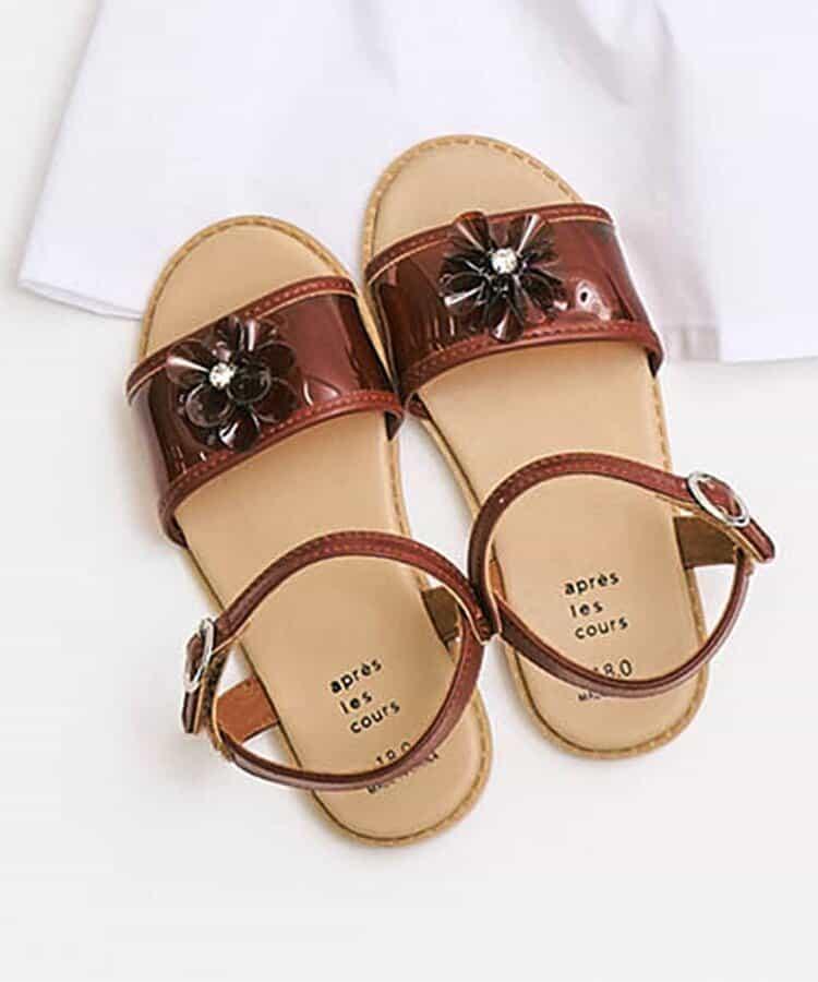 透明花朵裝飾涼鞋