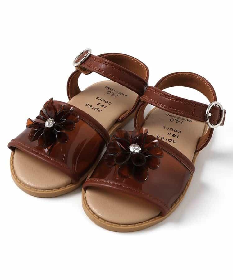 透明花朵裝飾涼鞋