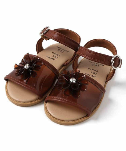 透明花朵裝飾涼鞋