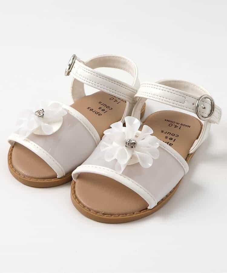 透明花朵裝飾涼鞋