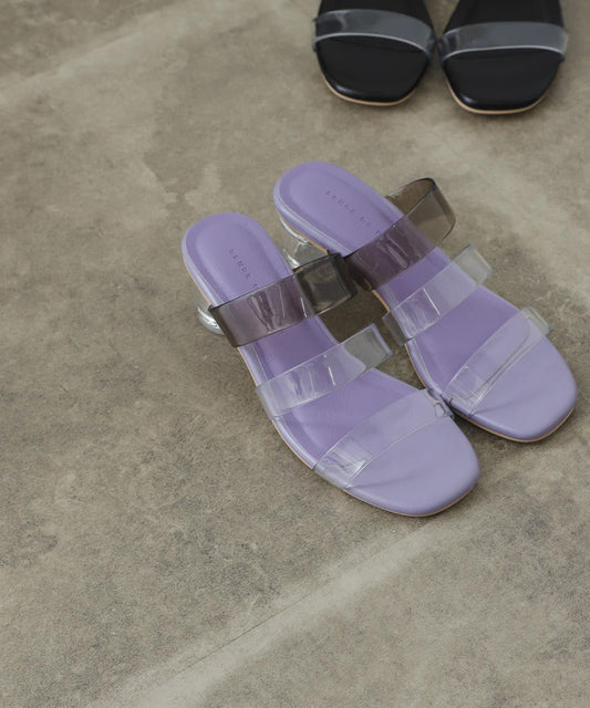 PVC透明高跟涼鞋