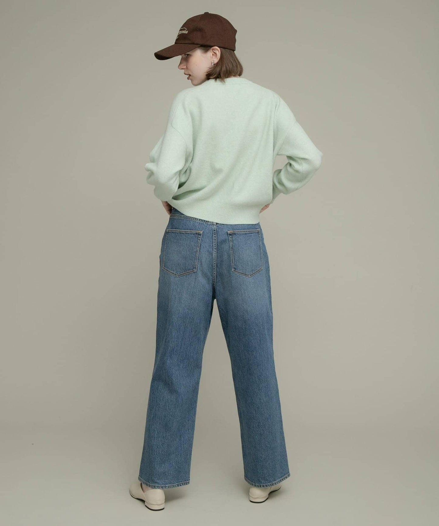 絨感圓領針織套頭衫