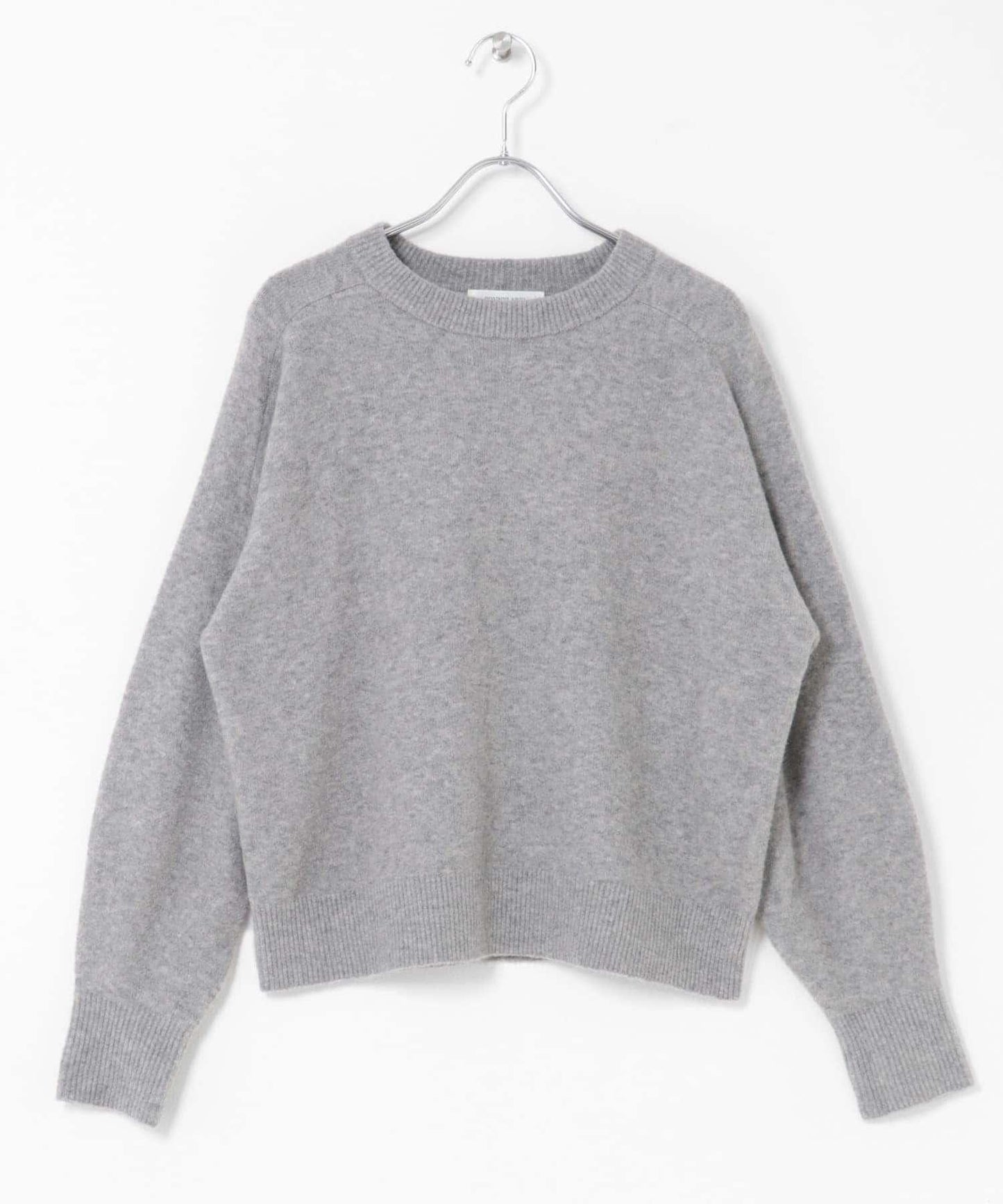 絨感圓領針織套頭衫