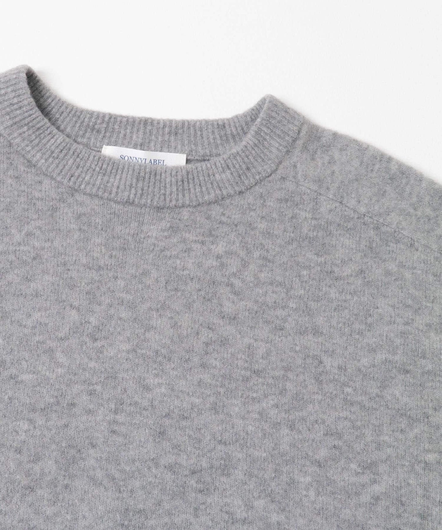 絨感圓領針織套頭衫